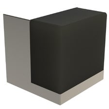 Architectural Satin & Black Cube Door Stop