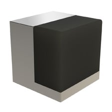 Architectural Satin & Black Cube Door Stop
