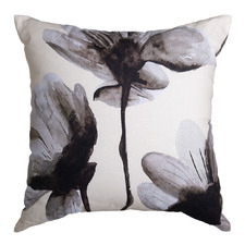 Ivory & Charcoal Floryn Cotton Cushion