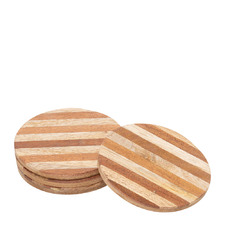 Willow 10cm Wooden Coasters (Set of 4)