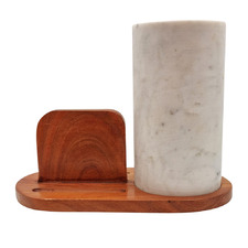 2 Piece Sanden Utensil Holder with Tray Set