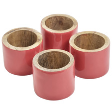 Kevin Mango Wood Napkin Rings (Set of 4)