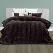 Charcoal Mountange Bunny Faux Fur Comforter Set