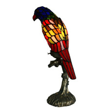 Bird Leadlight Multi-Colour Table Lamp