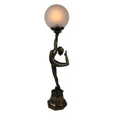 Art Decor Table Lamp with Crackled Ball