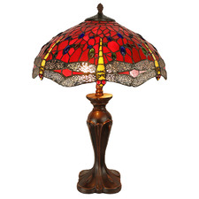 Mahesh Leadlight Dragonfly Tiffany Table Lamp