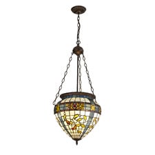 Blue Ribbon Leadlight Adjustable Pendant Light