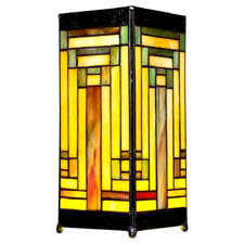Kacper Multi-Coloured Cast Iron Tiffany Table Lamp