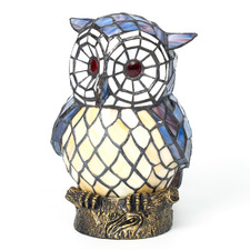 Leadlight Owl Lamp