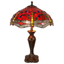 Mahesh Leadlight Dragonfly Tiffany Table Lamp