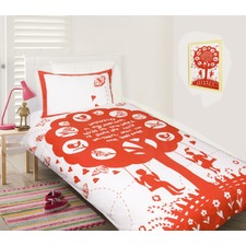 Bees Knees Red Quilt Cover Set