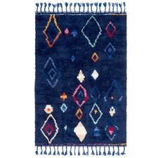 Navy Alvar Cotton & Wool Rug