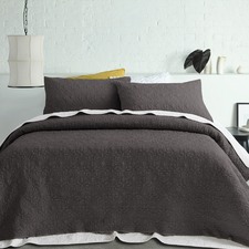 Ikat Embossed Quilted Coverlet Set