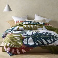 Monstera Digital Printed Cotton Quilt Cover Set