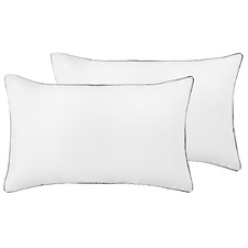 Deluxe Piped Cotton Standard Pillowcases (Set of 2)