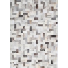 Mocha & Grey Leat Cow Hide Rug