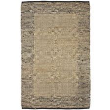 Black Curated Mahal Braided Border Rug