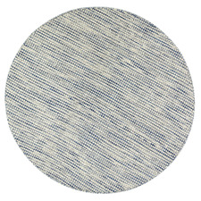 Navy Skandi Hand Woven Wool Round Rug