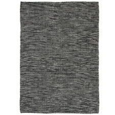 Black & White Skandi Reversible Wool-Blend Rug