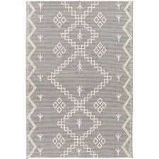 Grey & Cream Dipti Hand-Tufted Wool-Blend Rug