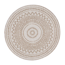 Taupe Lale Round Indoor/Outdoor Rug