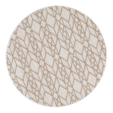 Taupe Leilani Round Indoor/Outdoor Rug