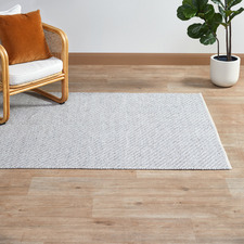 Grey Gabbro Hand-Braided Wool-Blend Rug