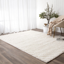 Cream Elara Shag Area Rug