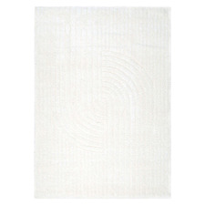 Cream Aluna Shag Area Rug