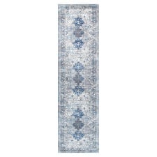 Grey & Navy Blue Vintage-Style Expressions Oriental Runner