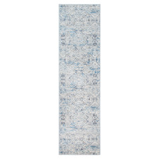 Cream & Navy Blue Expressions Ikat Runner