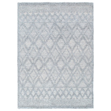 Grey Diamond Flat Weave Wool-Blend Rug