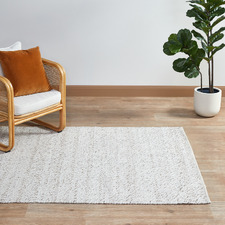 Beige Gabbro Hand-Braided Wool-Blend Rug