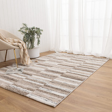 Beige & Brown Yeliz Power-Loomed Rug