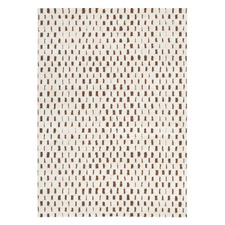 Brown & Cream Bass Squares Rug