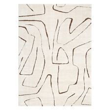 Cream & Brown Kezia Modern Lines Rug