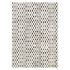Black & Cream Bass Squares Rug
