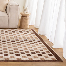 Gingerbread Vernon Checkered Rug