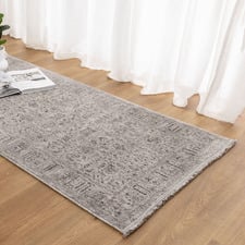 Heritage Monochrome Distressed Border Runner