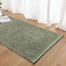 Heritage Monochrome Distressed Border Runner