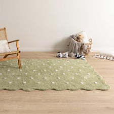 Melissa Scalloped Machine Washable Cotton Rug