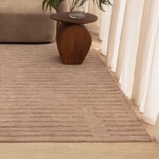 Miraan Striped Hand-Tufted Wool-Blend Rug