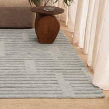 Miraan Striped Hand-Tufted Wool-Blend Rug