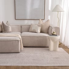 Heritage Monochrome Distressed Border Rug