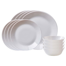 12 Piece White Everyday Expressions Dinner Set