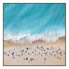 Coastal Dreams Oak Framed Canvas Wall Art