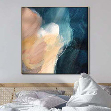 White Wash Oak Framed Canvas Wall Art