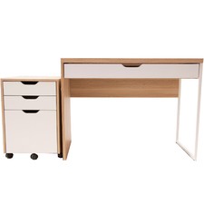 2 Piece Carson Laptop Desk & Mobile Pedestal Set