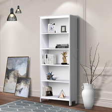 White Armitage 5 Tier Bookcase
