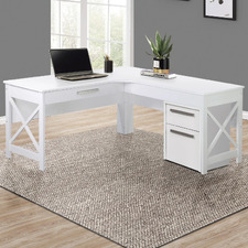 Andy L-Shaped Desk with Mobile Pedestal